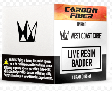 Photograph of product: CARBON FIBER 1G LIVE RESIN BADDER