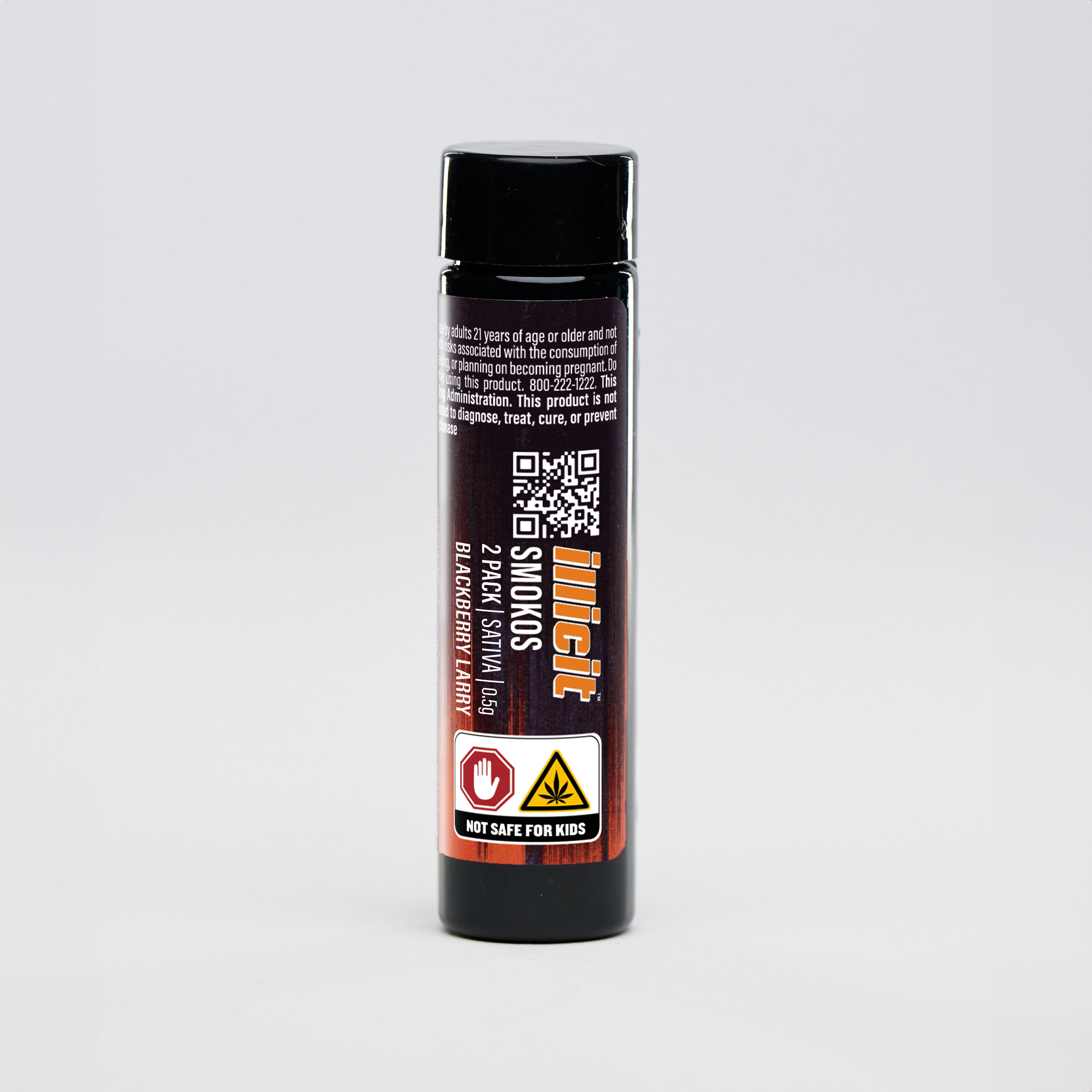 Photograph of product: Blackberry Larry Smokos Pre-Roll .5g 2-Pack