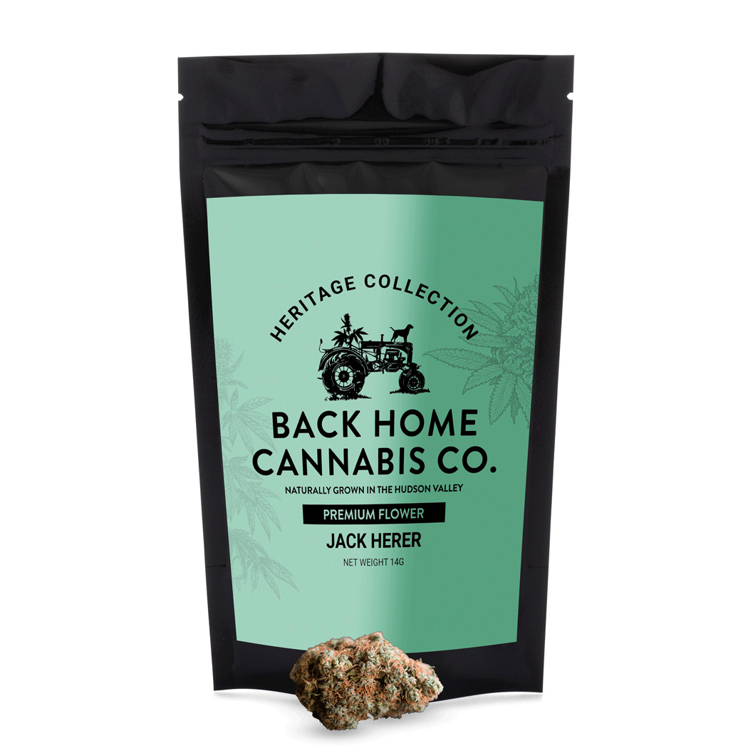 Photograph of product: Back Home Oui'd Co Jack Herer Oui'd Flower 14g