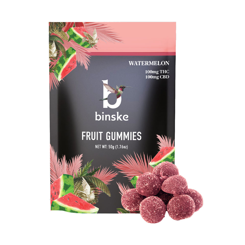 Photograph of product: Binske - Watermelon - 10pk 100mg Gummies