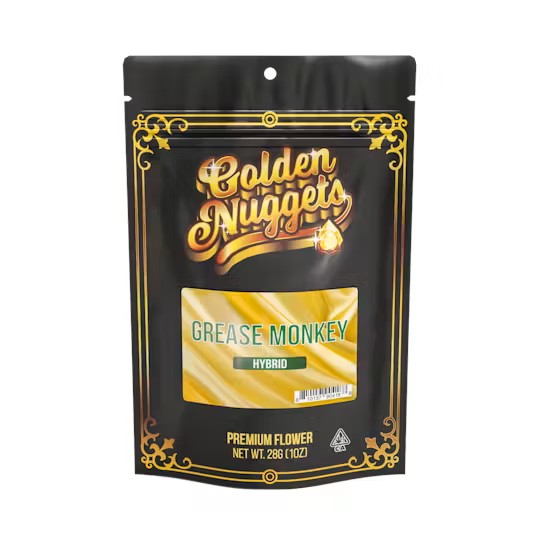 Photograph of product: Golden Nuggets Sun Grown 28g Ounce - Grease Monkey (H)