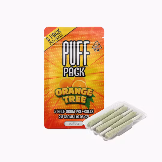 Photograph of product: 468 Puff 5 pk Preroll - Orange Tree