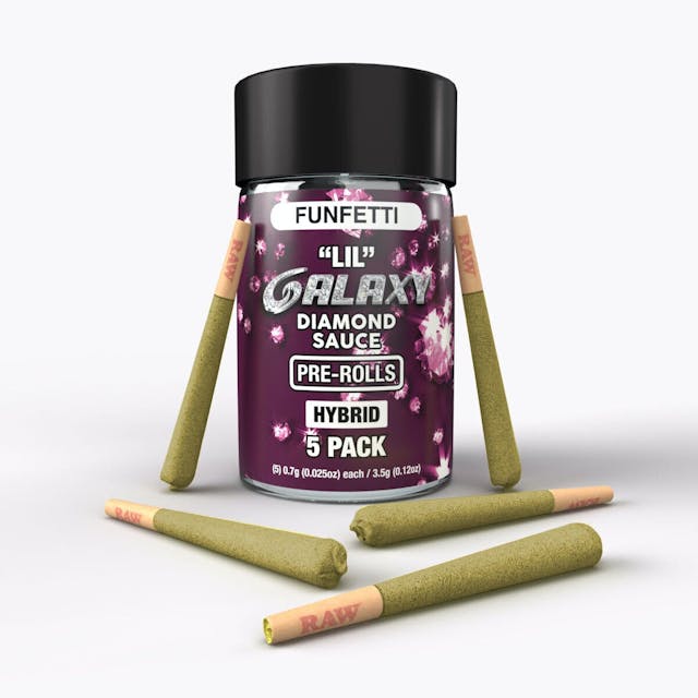 Photograph of product: Funfetti | .7g x 5 Diamond Sauce Pre-Roll Pack