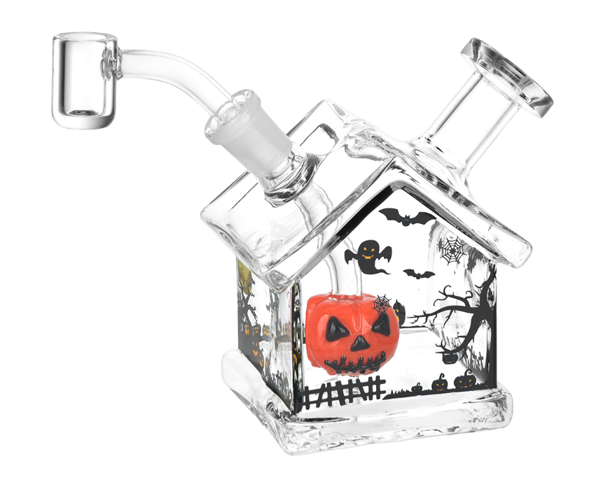 Photograph of product: Halloween House Glass Dab Rig | 4.5" 14mm