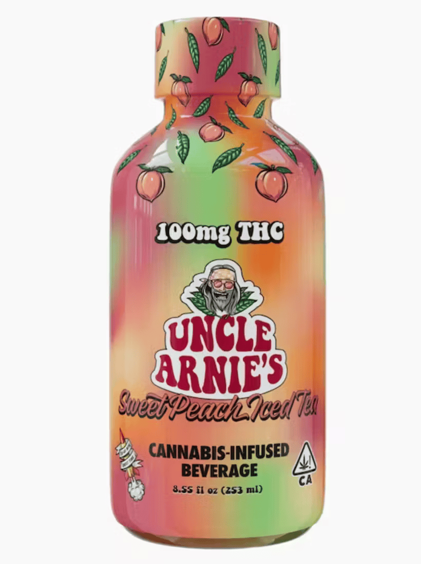 Photograph of product: Uncle Arnie's | Drink | Sweet Peach Iced Tea | 8 oz 100mg