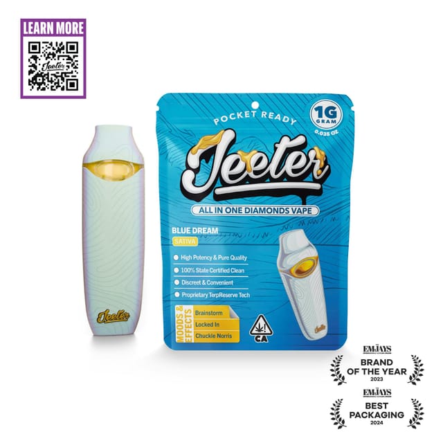 Photograph of product: Jeeter: Blue Dream All-In-One Diamonds Disposable - 1g - 