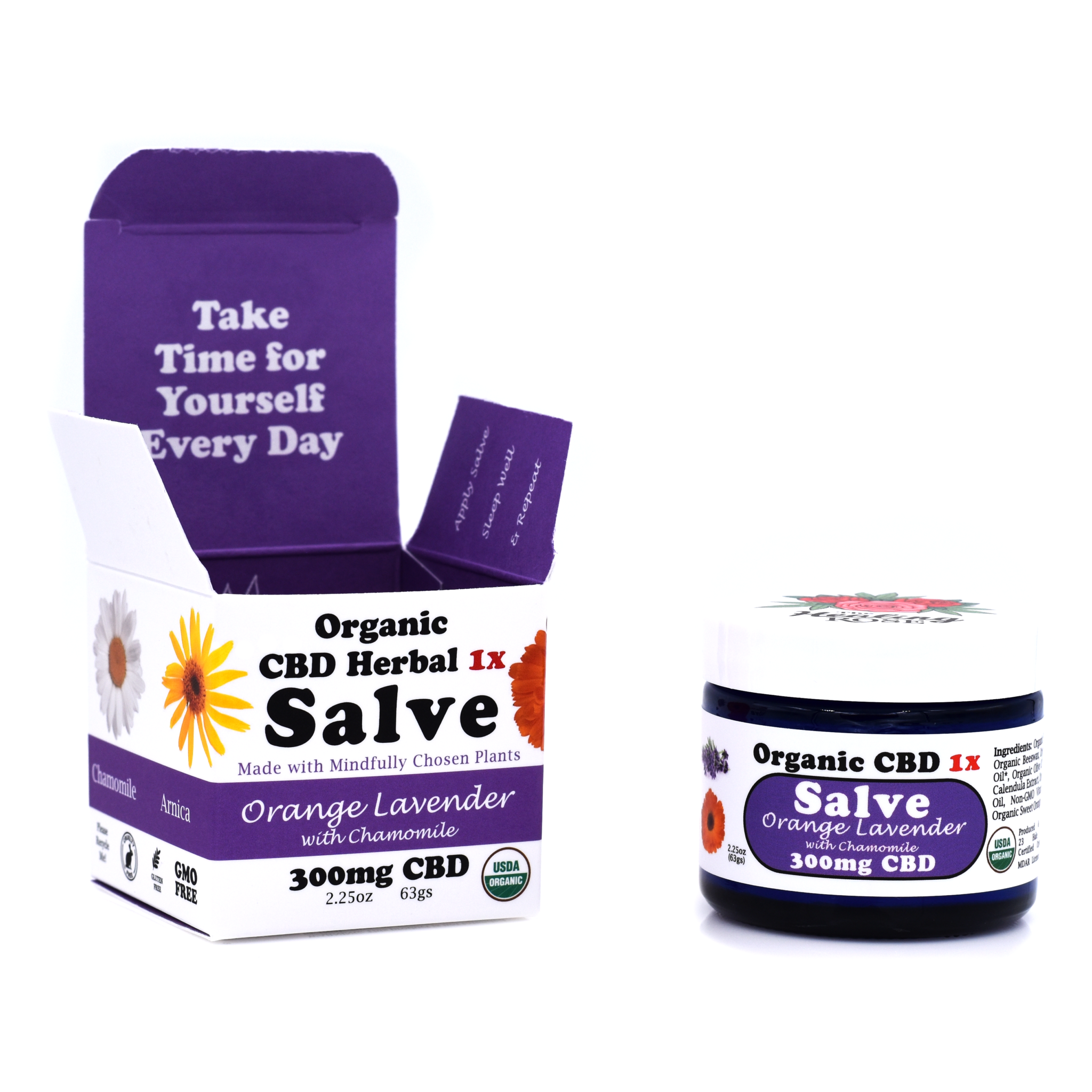 Photograph of product: 300mg Organic Orange Lavender CBD Salve | TAX INCLUDED