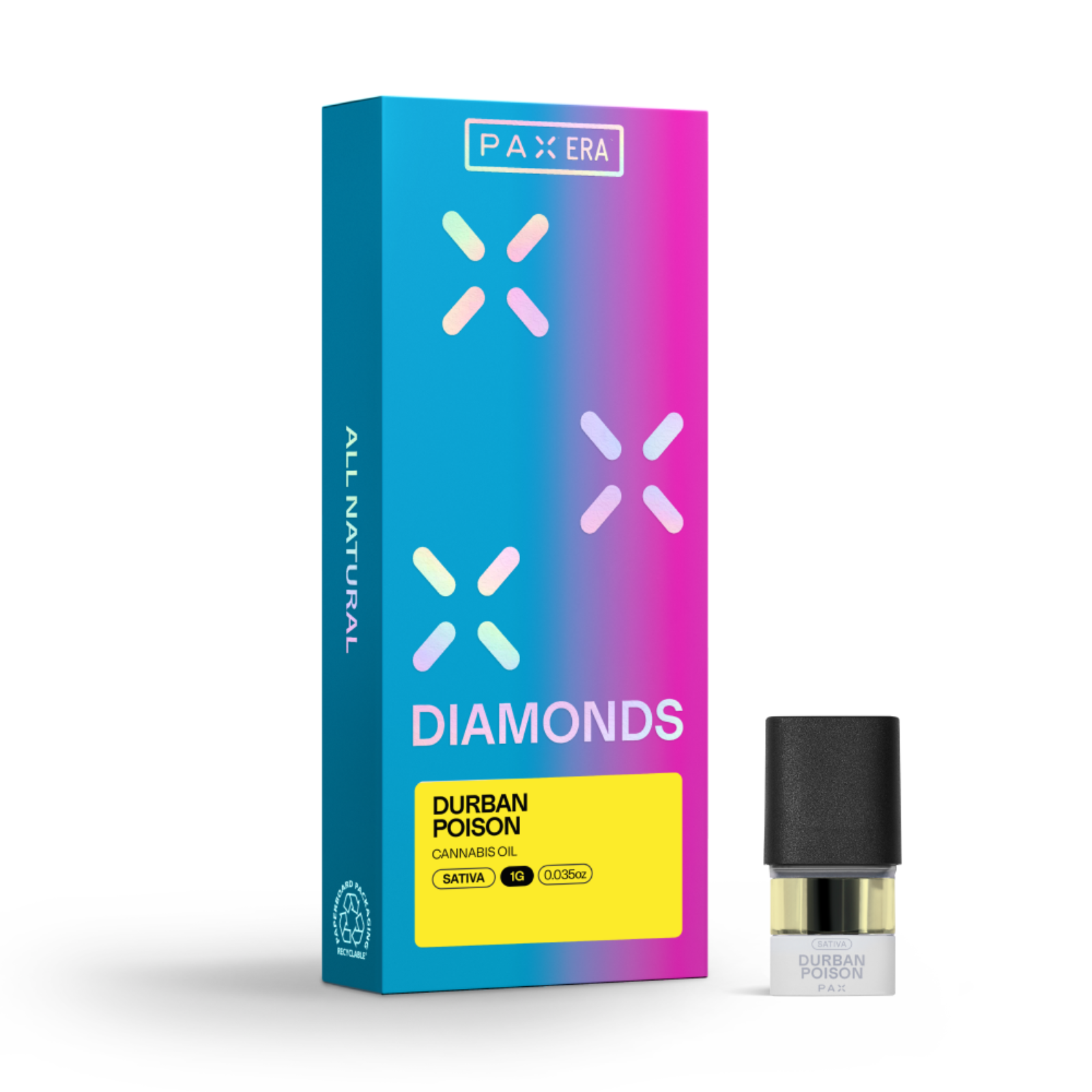 Photograph of product: 1000mg Liquid Diamonds Pax Pod | Durban Poison | Temple Hill Collective