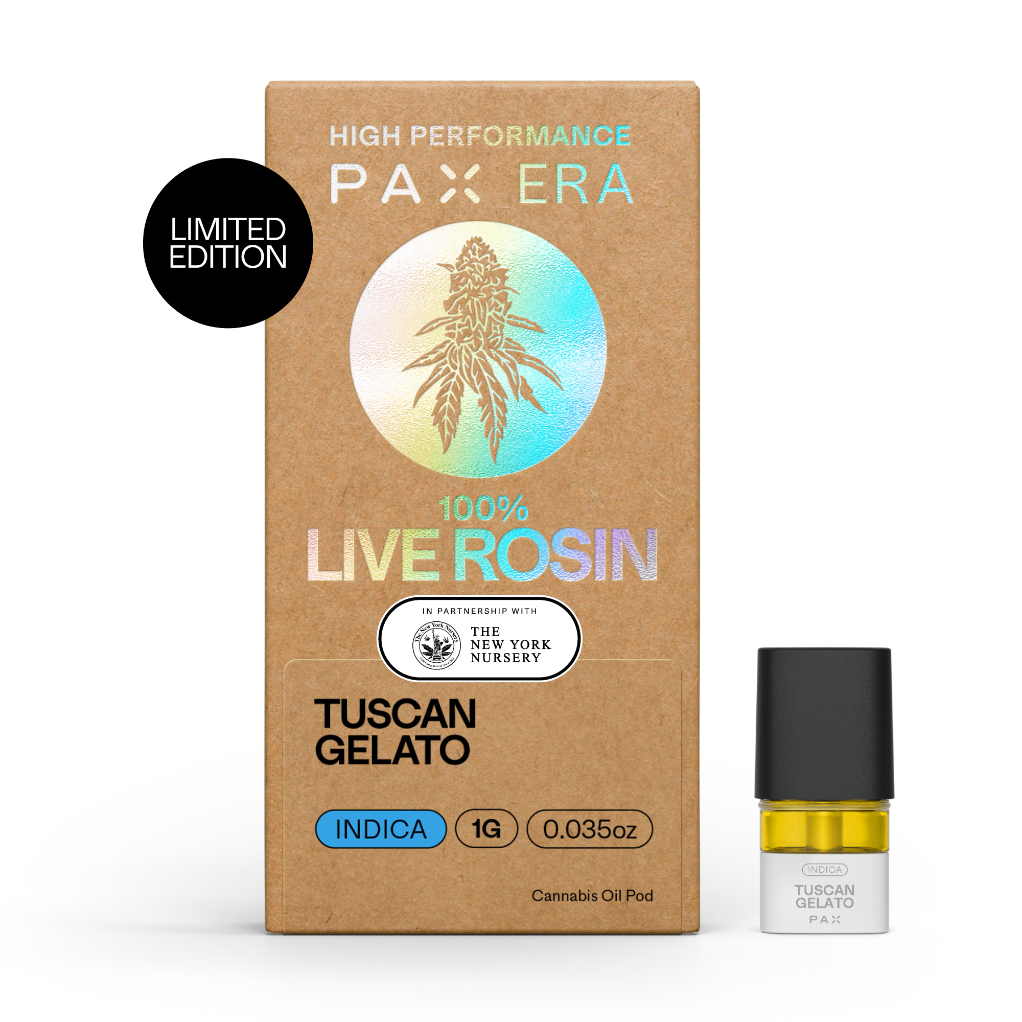 Photograph of product: PAX Era | Tuscan Gelato 100% Live Rosin Pod