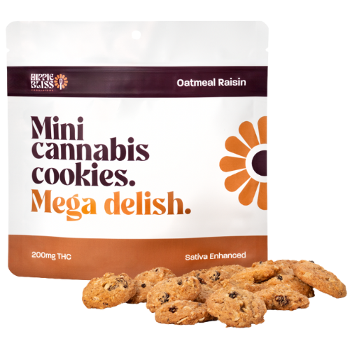 Photograph of product: Hippie Bliss Provisions Oatmeal Raisin Oui'd Cookies 200mg TH-oui