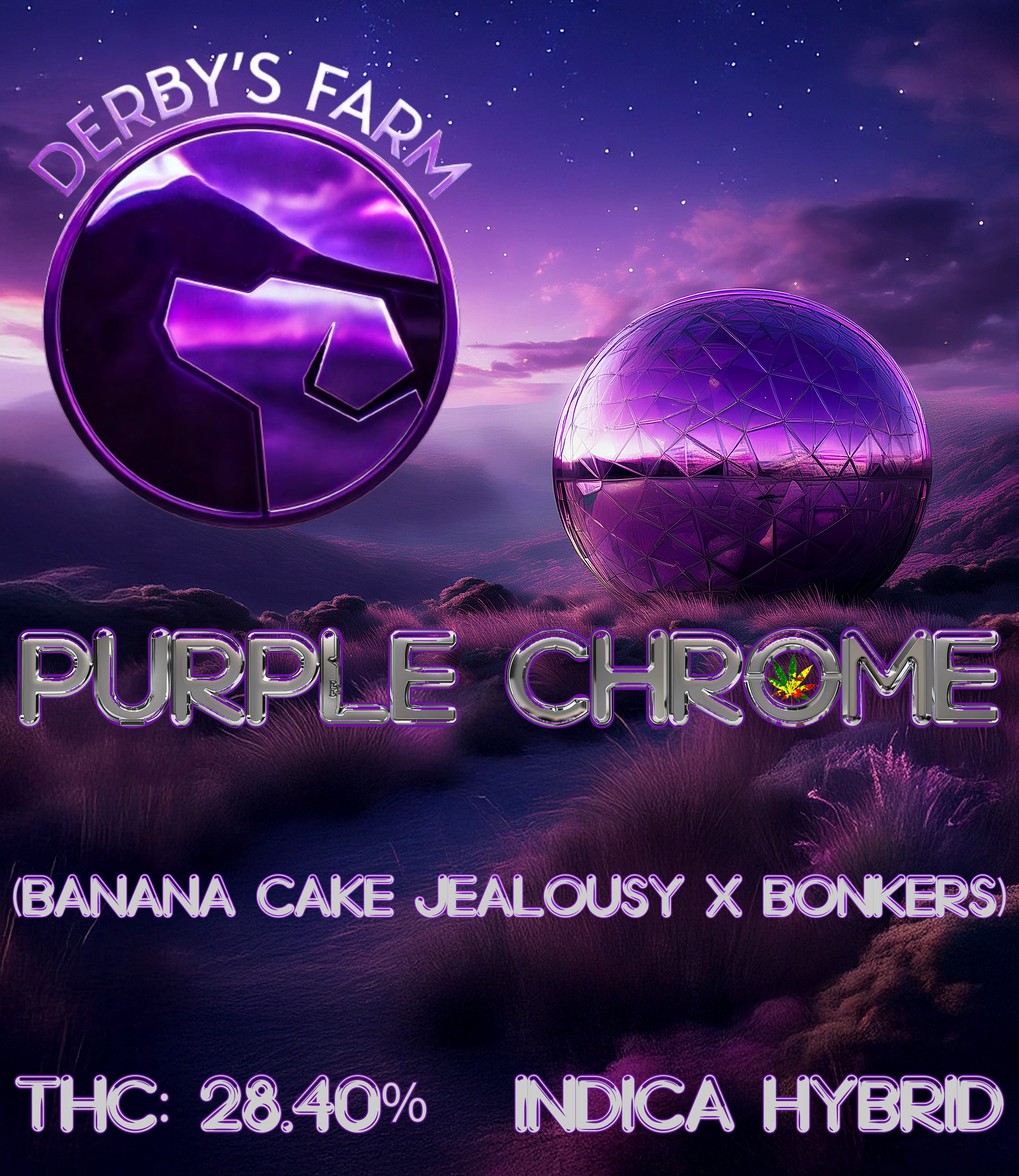 Photograph of product: Purple Chrome (Derby's Farms) - 28g