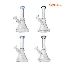 Photograph of product: 7" Based Beaker Bong with Flower Bowl (Assorted Colors)