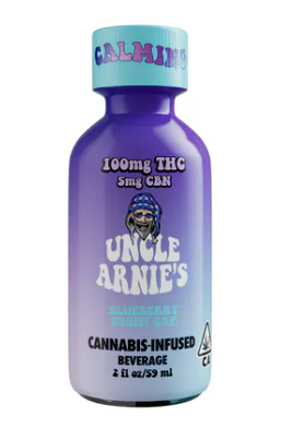 Photograph of product: Uncle Arnie's - Shots - Blueberry Nightcap - Beverage - 2oz - 100mg