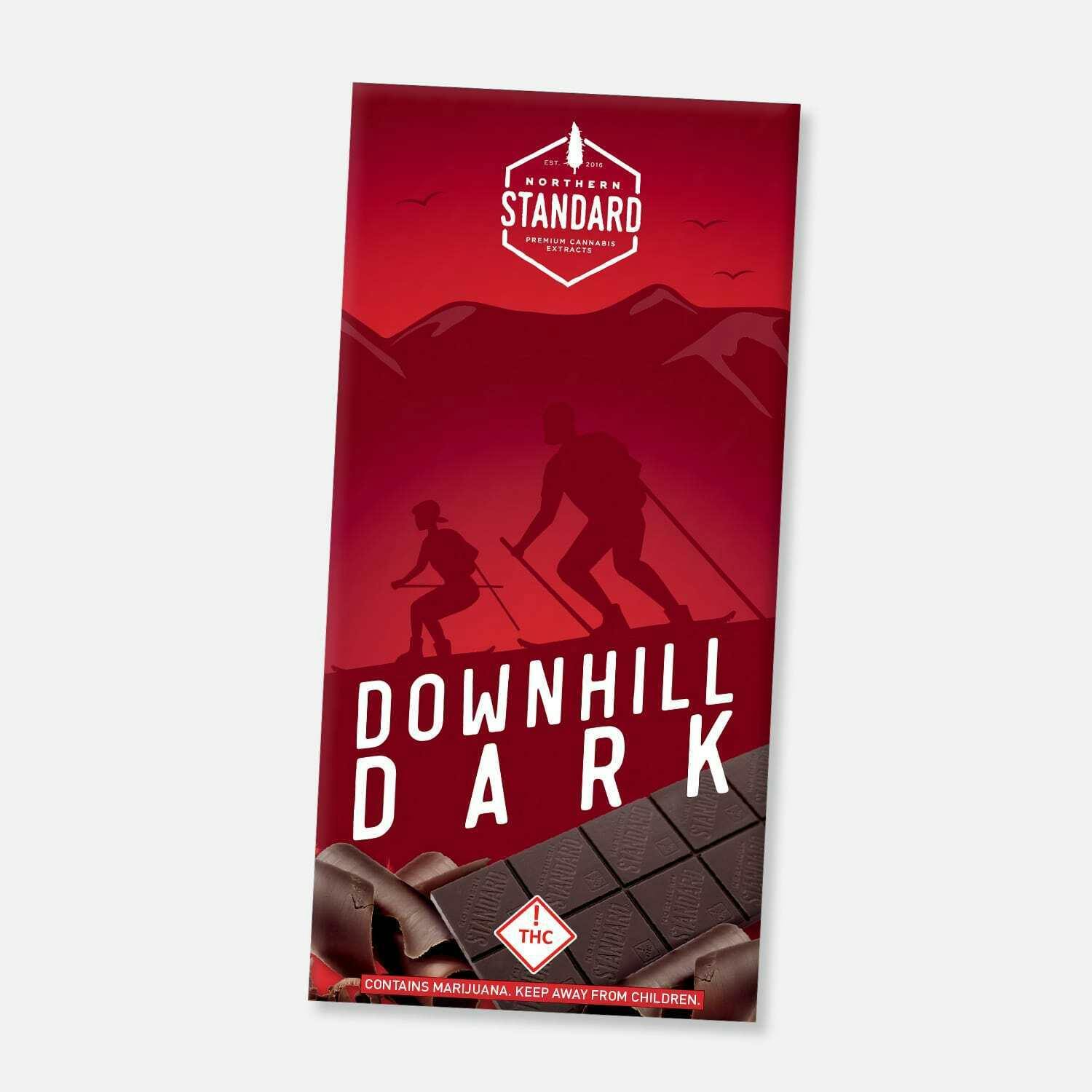 Photograph of product: Downhill Dark | 1000mg Chocolate Bars | Northern Standard