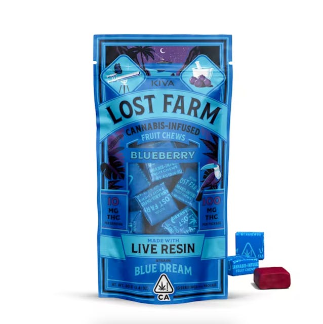 Photograph of product: Lost Farm Blueberry x Blue Dream Chews - 