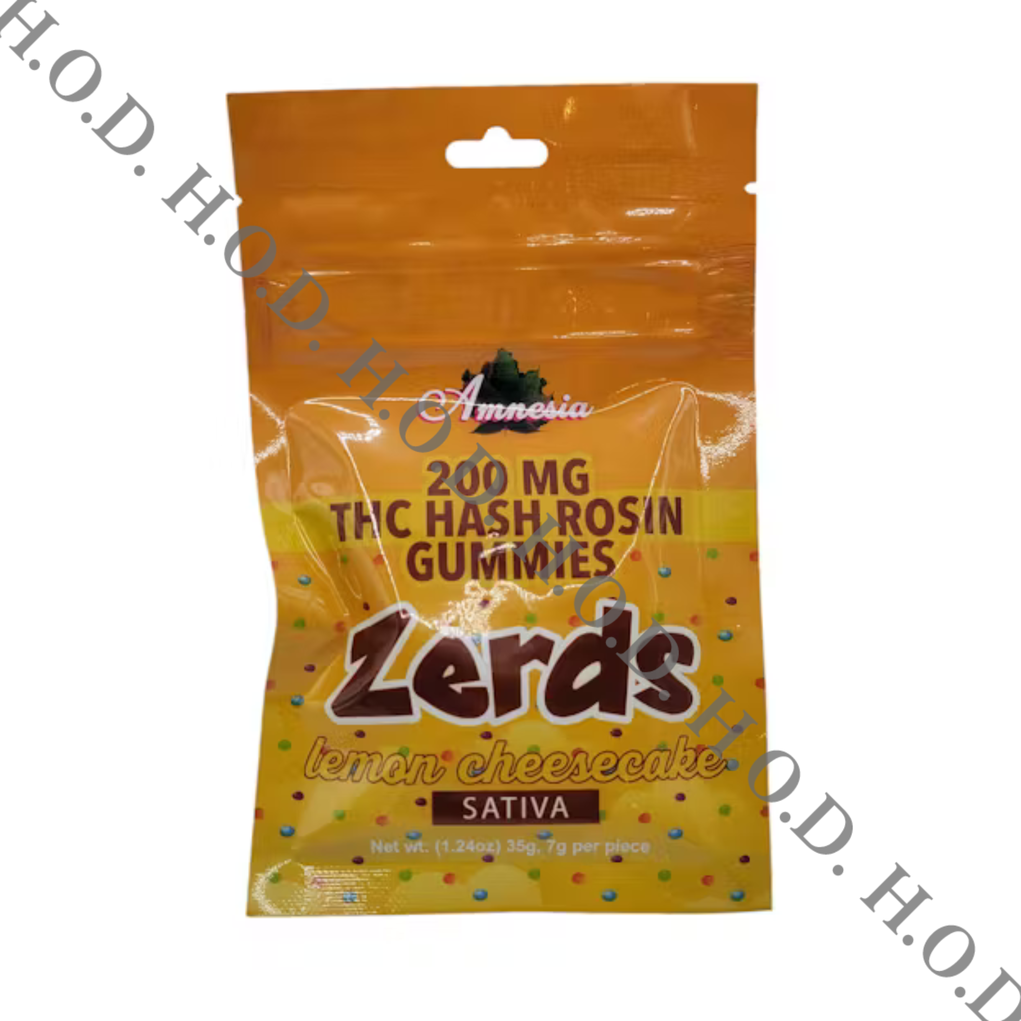 Photograph of product: Amnesia Lemon Cheesecake au chocolat Rosin Gummies 200mg