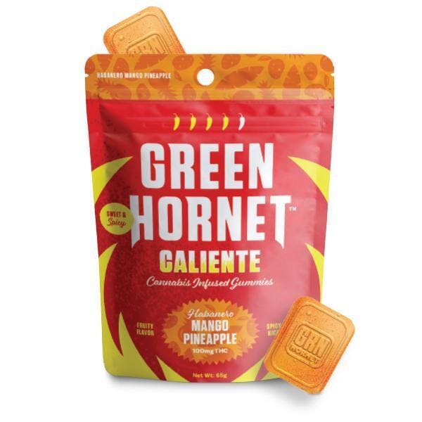 Photograph of product: Green Hornet Habanero Pineapple Mango Gummies 100mg