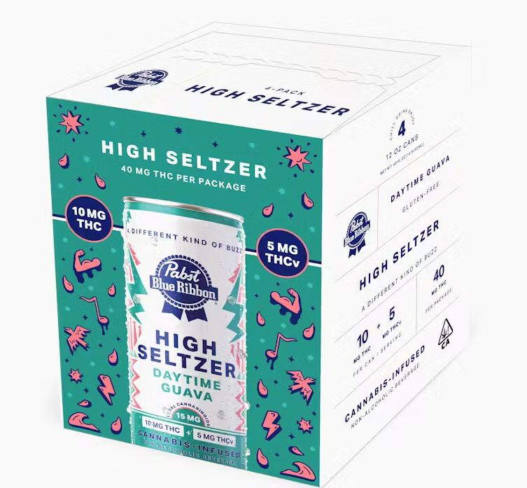 Photograph of product: Pabst High Seltzer 4pk Daytime Guava