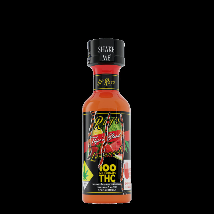Photograph of product: Lil Ray's: Tigers Blood Lemonade - Beverage 100mg