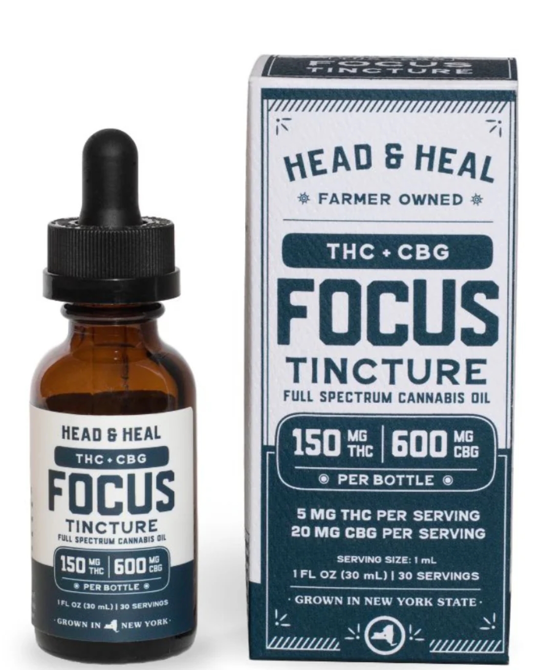 Photograph of product: Head and Heal TH-oui:CBG Tincture | 150mg | Focus Blend