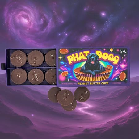 Photograph of product: Phat Dogg PB Cups (H) - Peanut Butter Cups (40mg 8pk)