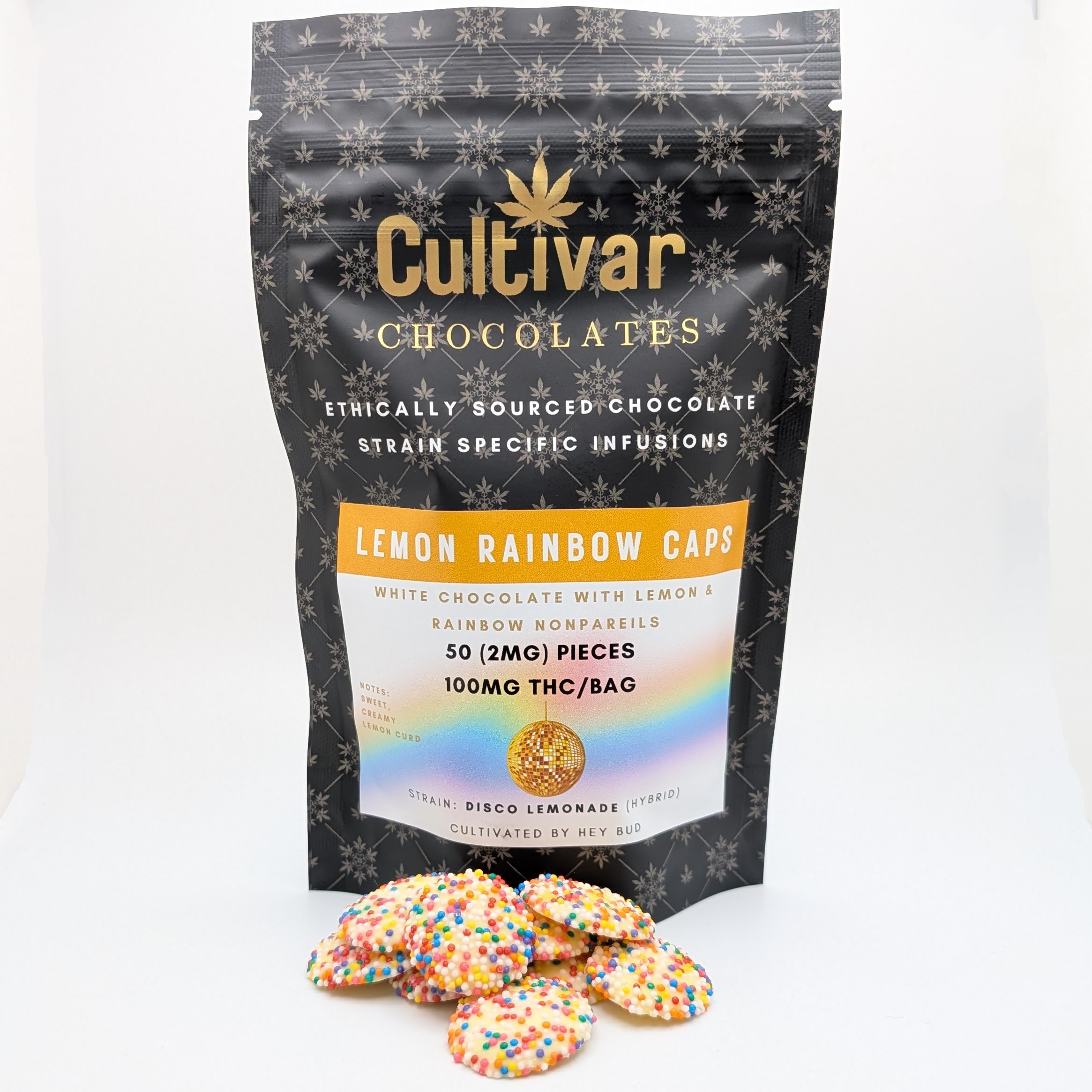Photograph of product: Lemon Rainbow Caps 100mg