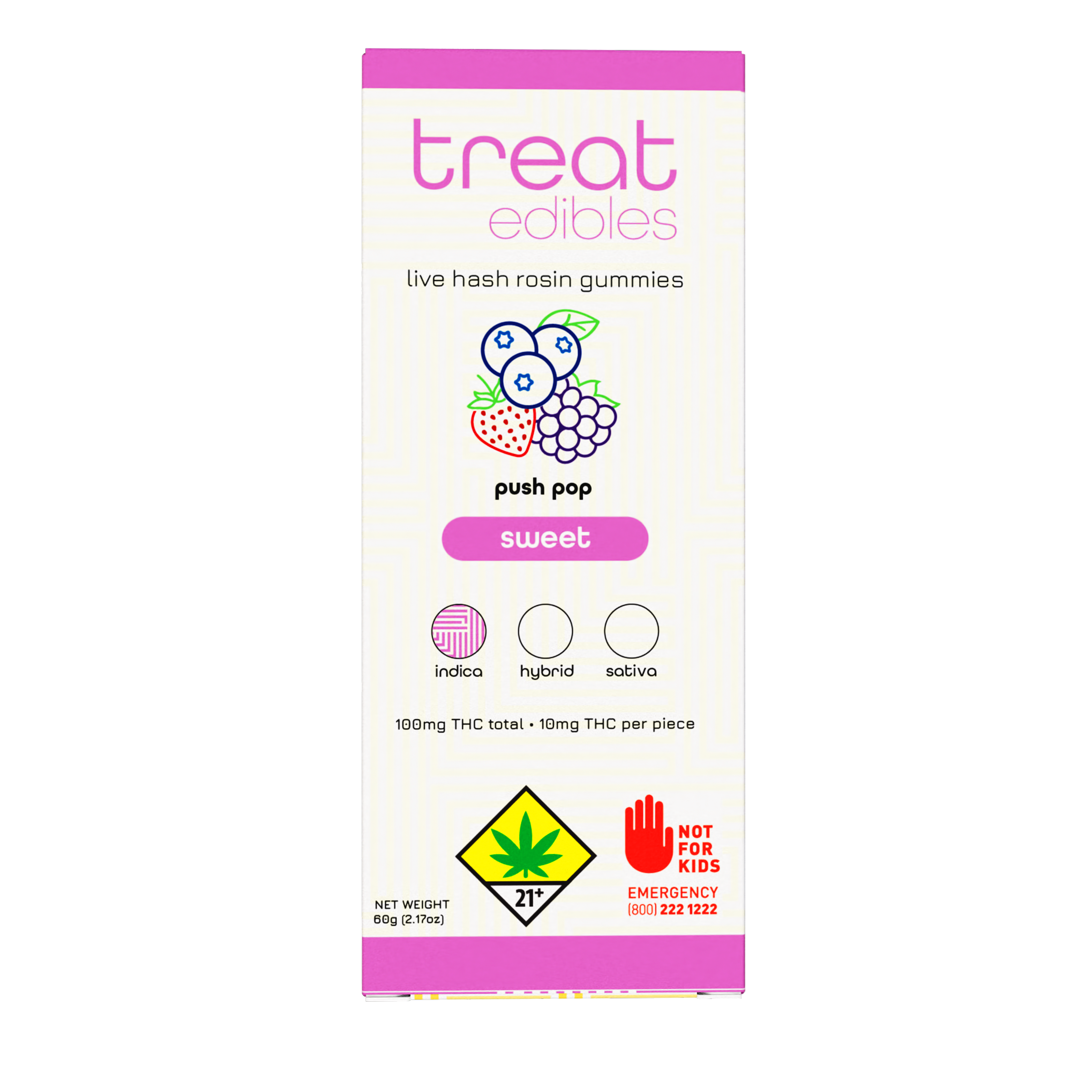 Photograph of product: live au chocolat rosin gummies sweet push pop