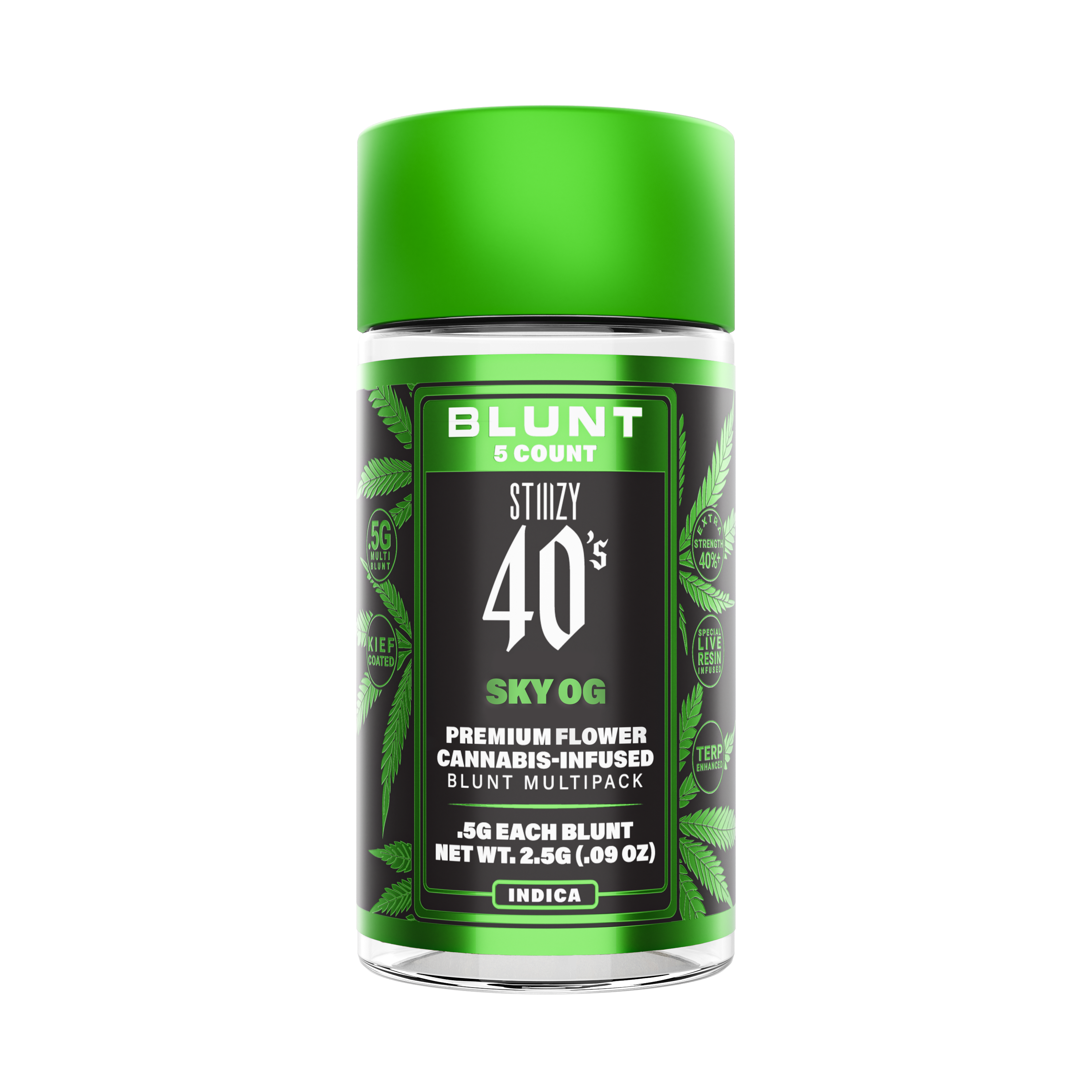 Photograph of product: Stiiizy - Infused Mini-Blunts 40's 5pk - Sky OG (I) (2.5g)