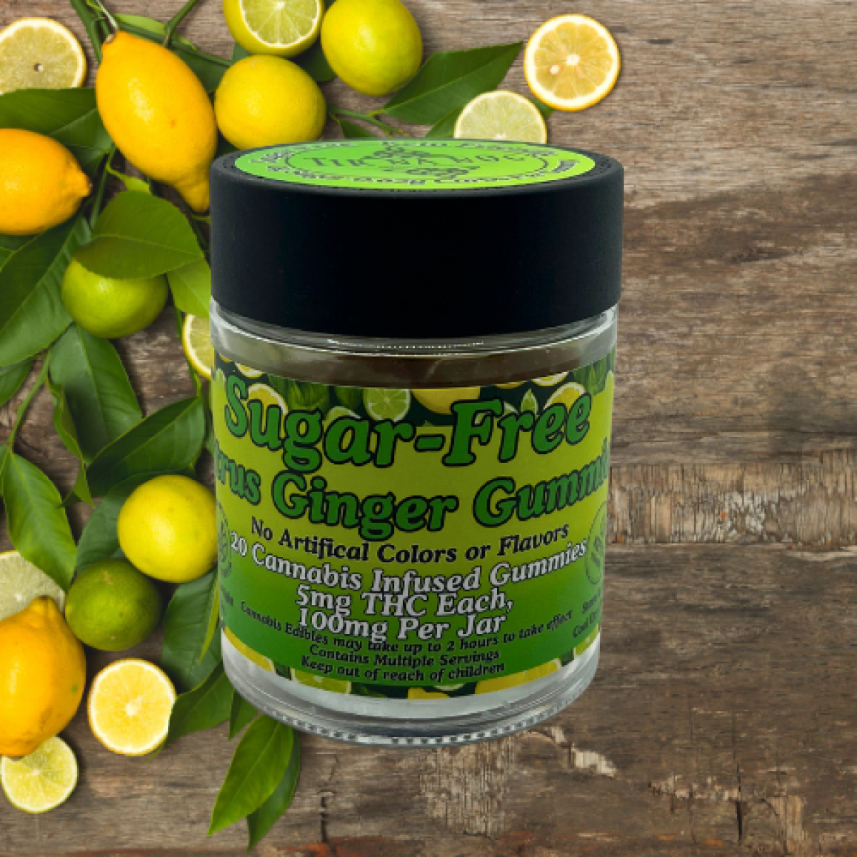Photograph of product: 100mg Sugar Free Citrus Gummies | Tir Na Nog