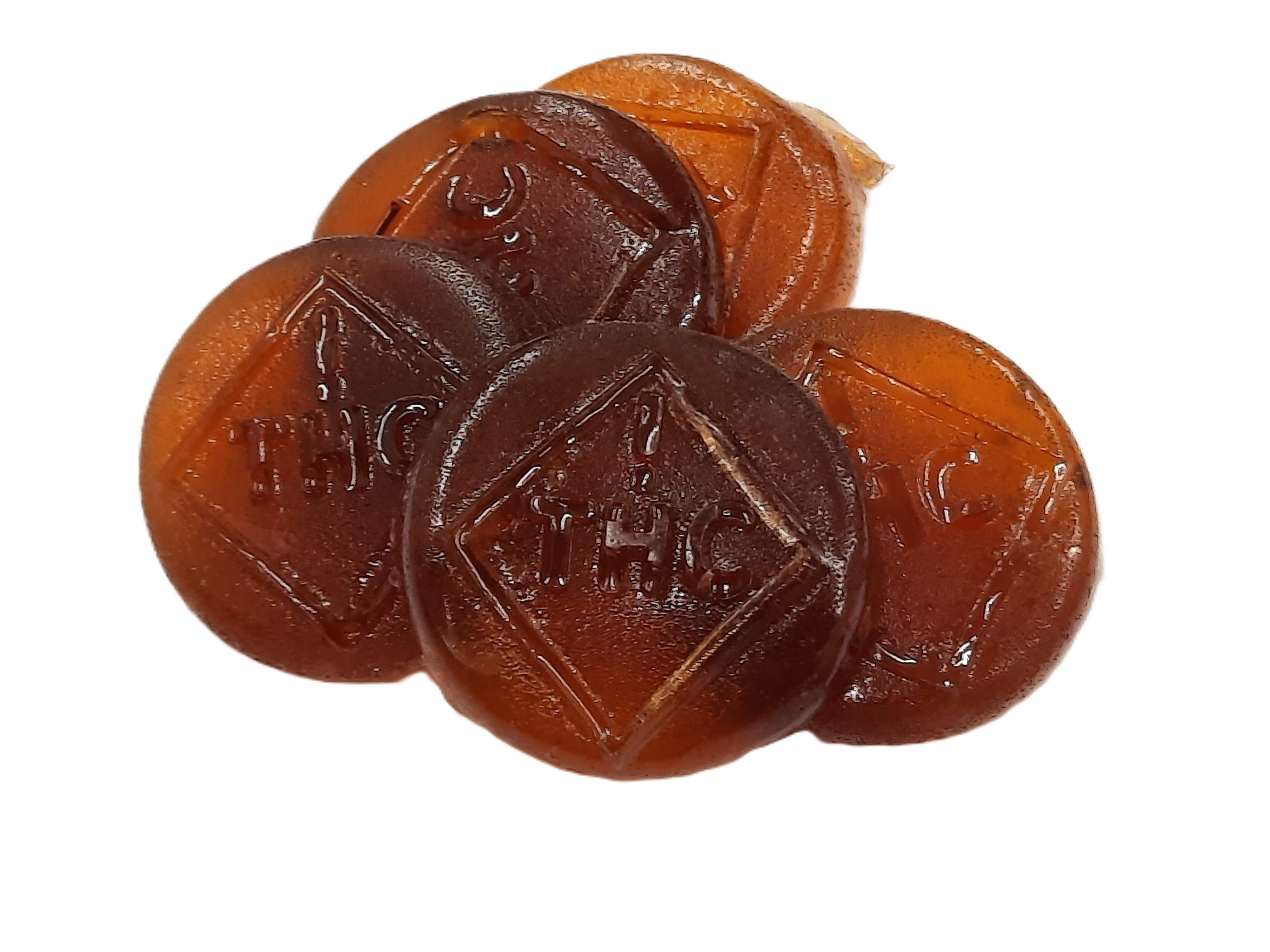 Photograph of product: TH-oui Gummies - ENERGY | 10mg:TH-oui/10mg:TH-oui-V/20mg:Caffeine | Blood Orange