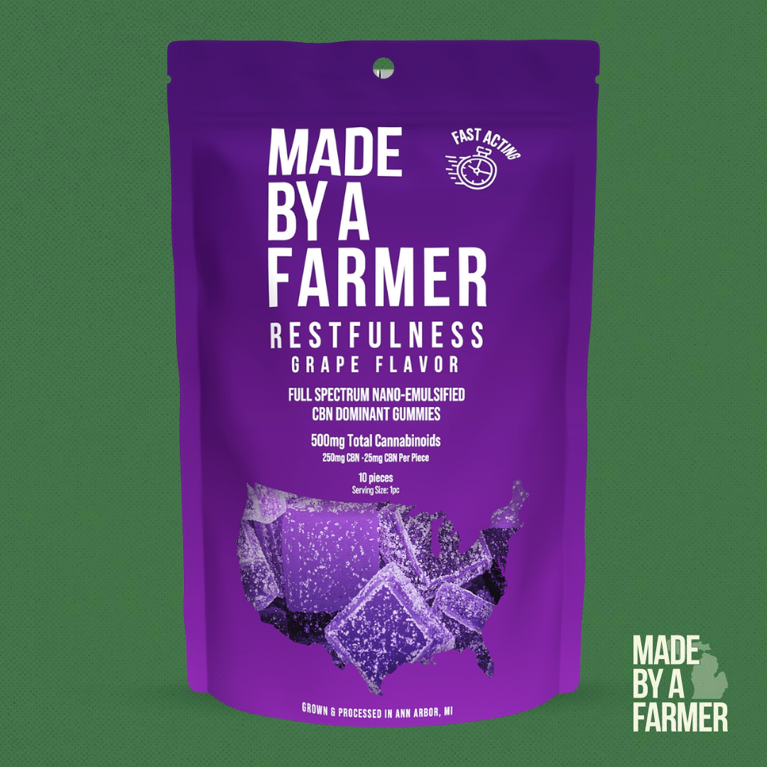 Photograph of product: Made By A Farmer - 500mg CBD Nano Gummy - Restfulness