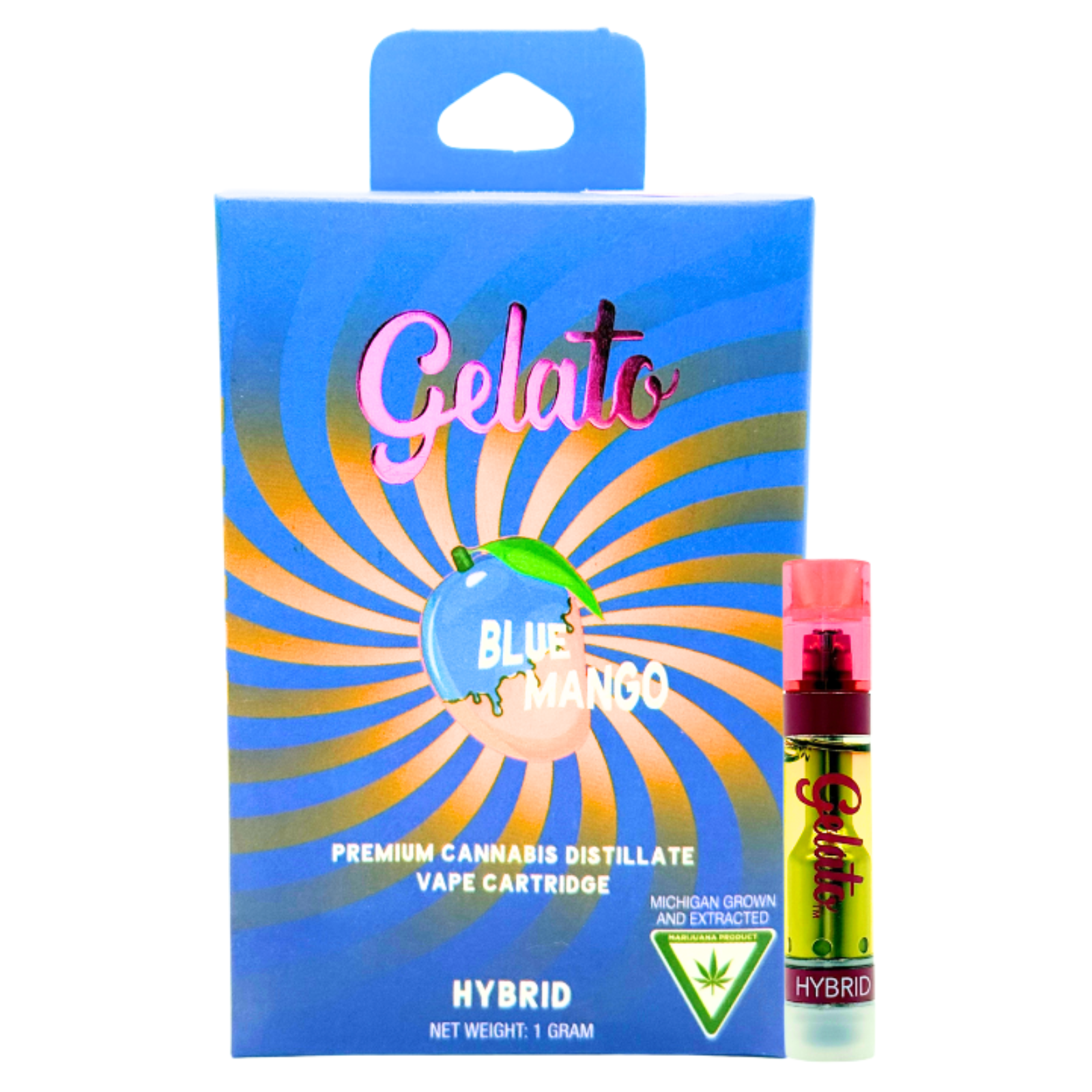 Photograph of product: Gelato | 1g Vape Cart | Blue Mango