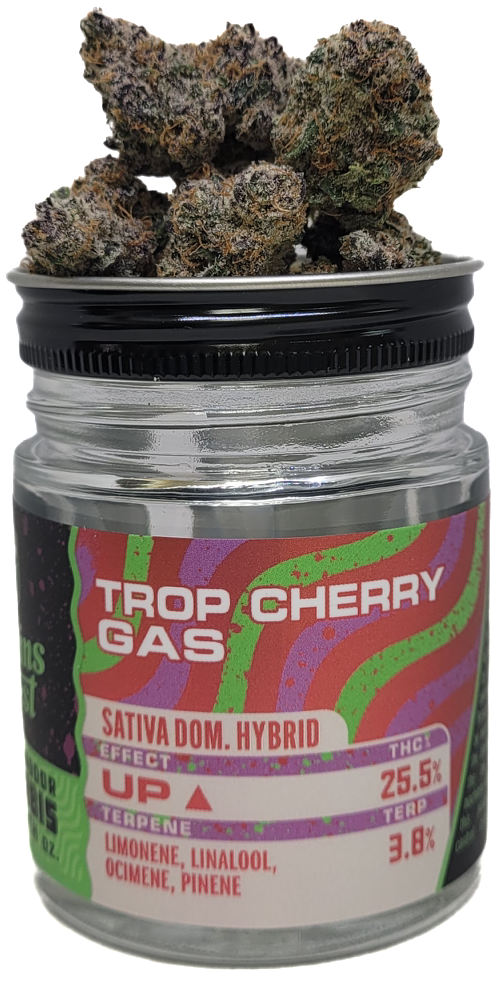 Photograph of product: Trop Cherry Gas Jar | Forbins Finest - 3.5g