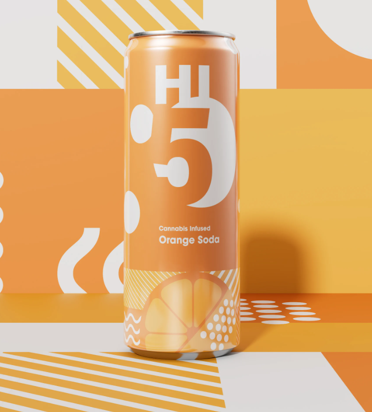 Photograph of product: Hi5 Orange Soda 12oz ~5mg 4pk (~20mg)