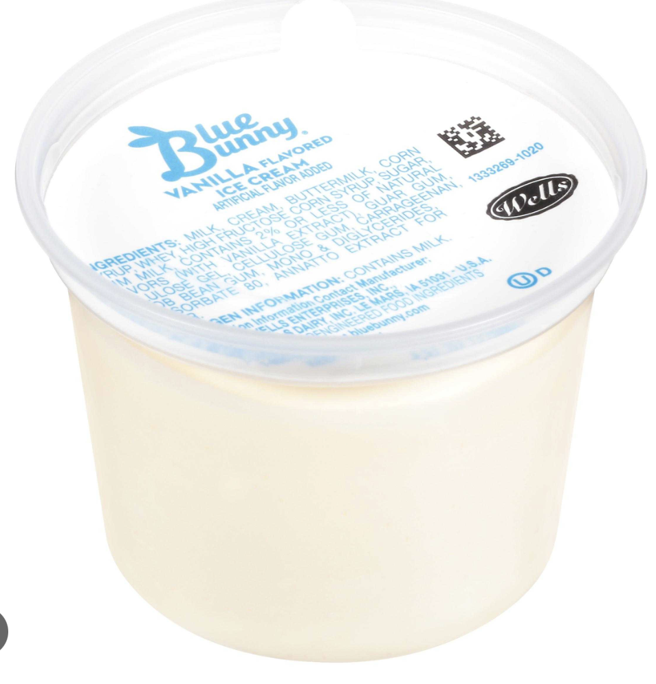 Photograph of product: BLUE BUNNY VANILLA ICE CREAM CUP