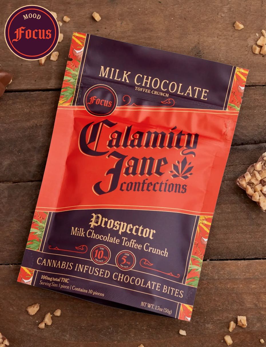 Photograph of product: Calamity Jane Confections | Milk Chocolate Toffee Crunch Bites | Edibles | 100mg