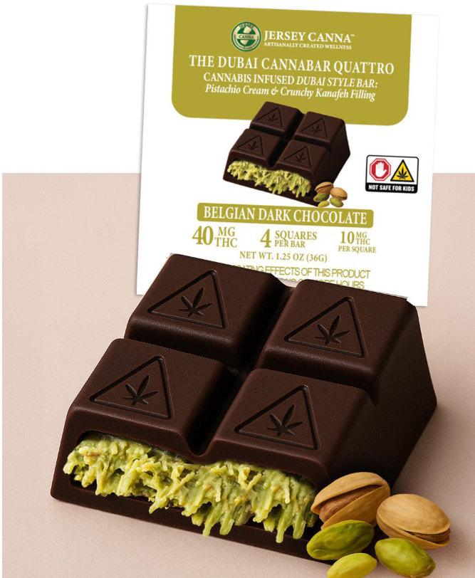 Photograph of product: Dubai Dark Chocolate Quattro | 40mg 4pk
