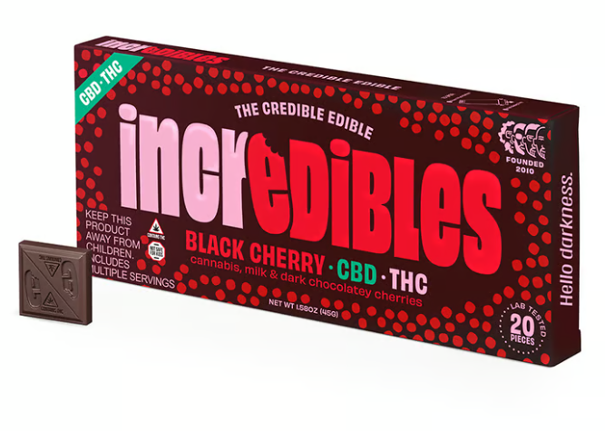 Photograph of product: Black Cherry 1:1 Chocolate Bar TH-oui : CBD Total)