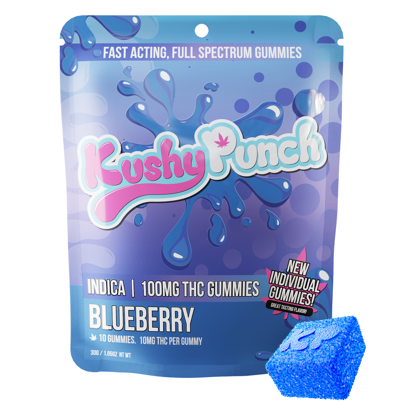 Photograph of product: Gummies 100mg - Blueberry