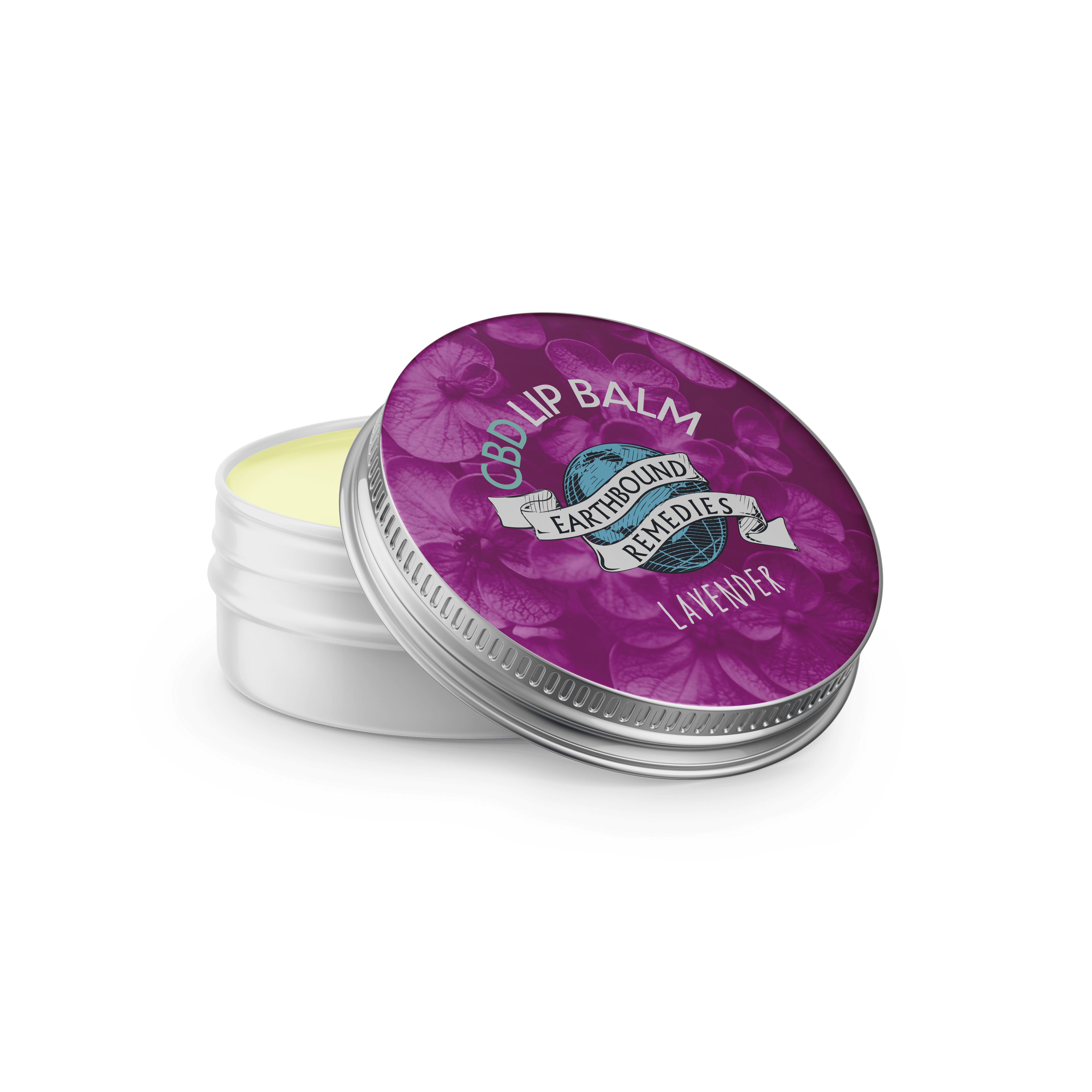 Photograph of product: Earthbound Remedies - Lavender Lip Balm - 100mg CBD