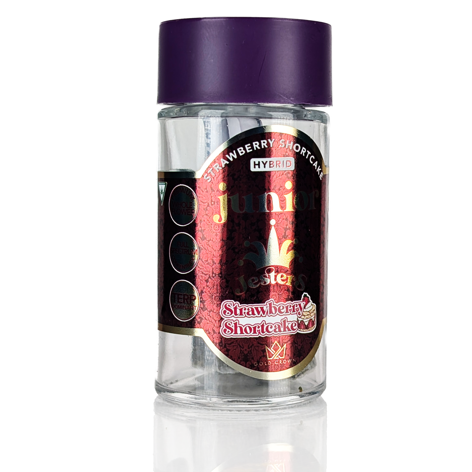 Photograph of product: JESTER JUNIORS - STRAWBERRY SHORTCAKE - (5X.7G) LIVE RESIN INFUSED PRE-ROLL