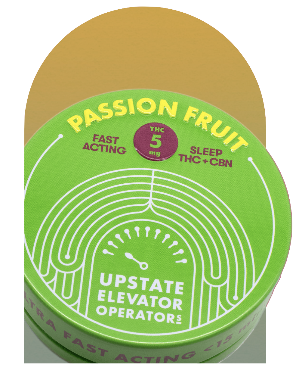 Photograph of product: 1:1 TH-oui+CBN - 100MG Passion Fruit Gummies