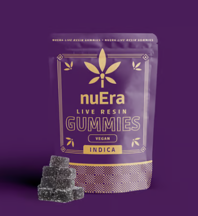 Photograph of product: NuEra | Live Resin Blueberry Gummies | 10pk 100mg