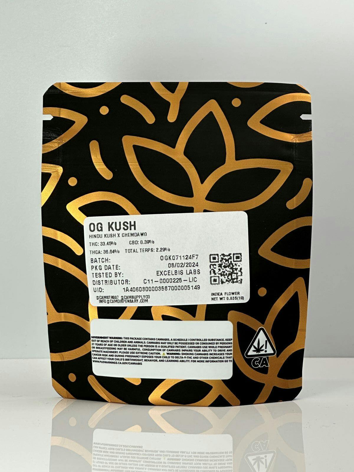 Photograph of product: CAM OG Kush 1g Bag 33%