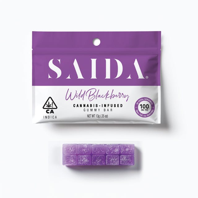 Photograph of product: Wild Blackberry Gummy Bar (100mg | 0.46oz) - Wild Blackberry Gummy Bar 100mg