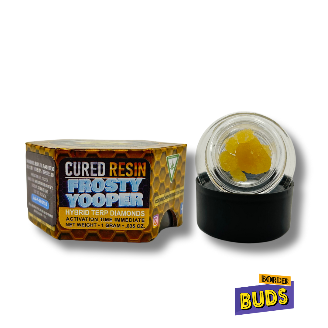 Photograph of product: Frosty Yooper | Cannabee Extracts | 1g | Cured Resin Terp Diamonds