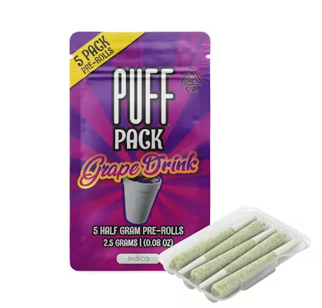 Photograph of product: Puff | Grape Drink | Pre-Roll Pk | 0.5g X 5