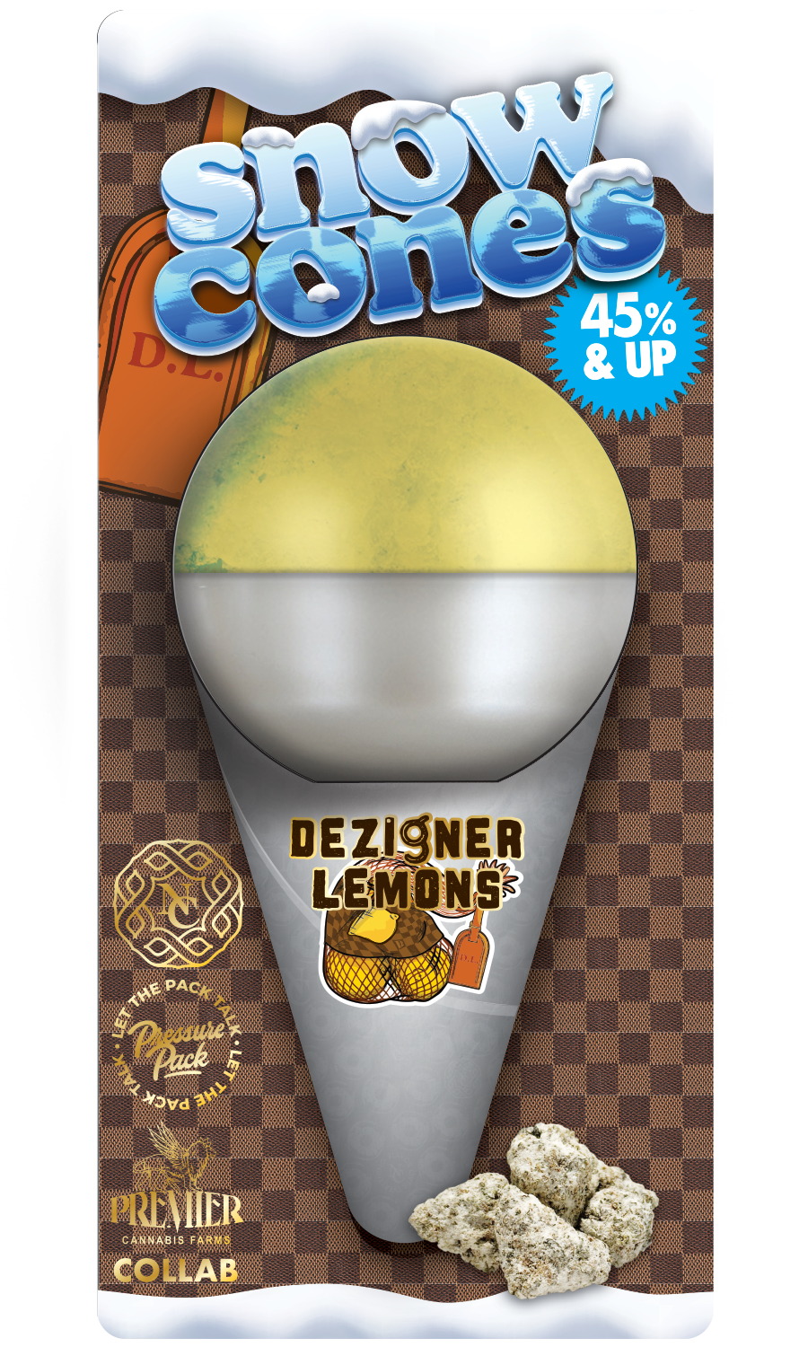 Photograph of product: North Coast | Lemon Drop |  TH-ouia Infused Snowcones - 2.5g