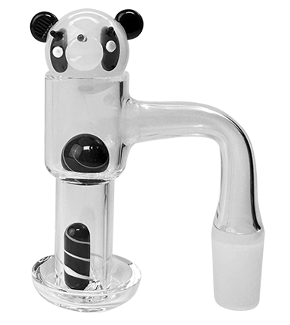 Photograph of product: SirEEL Quartz Terp Slurper Panda Set | Matching Cap & Pills | 14mm Male