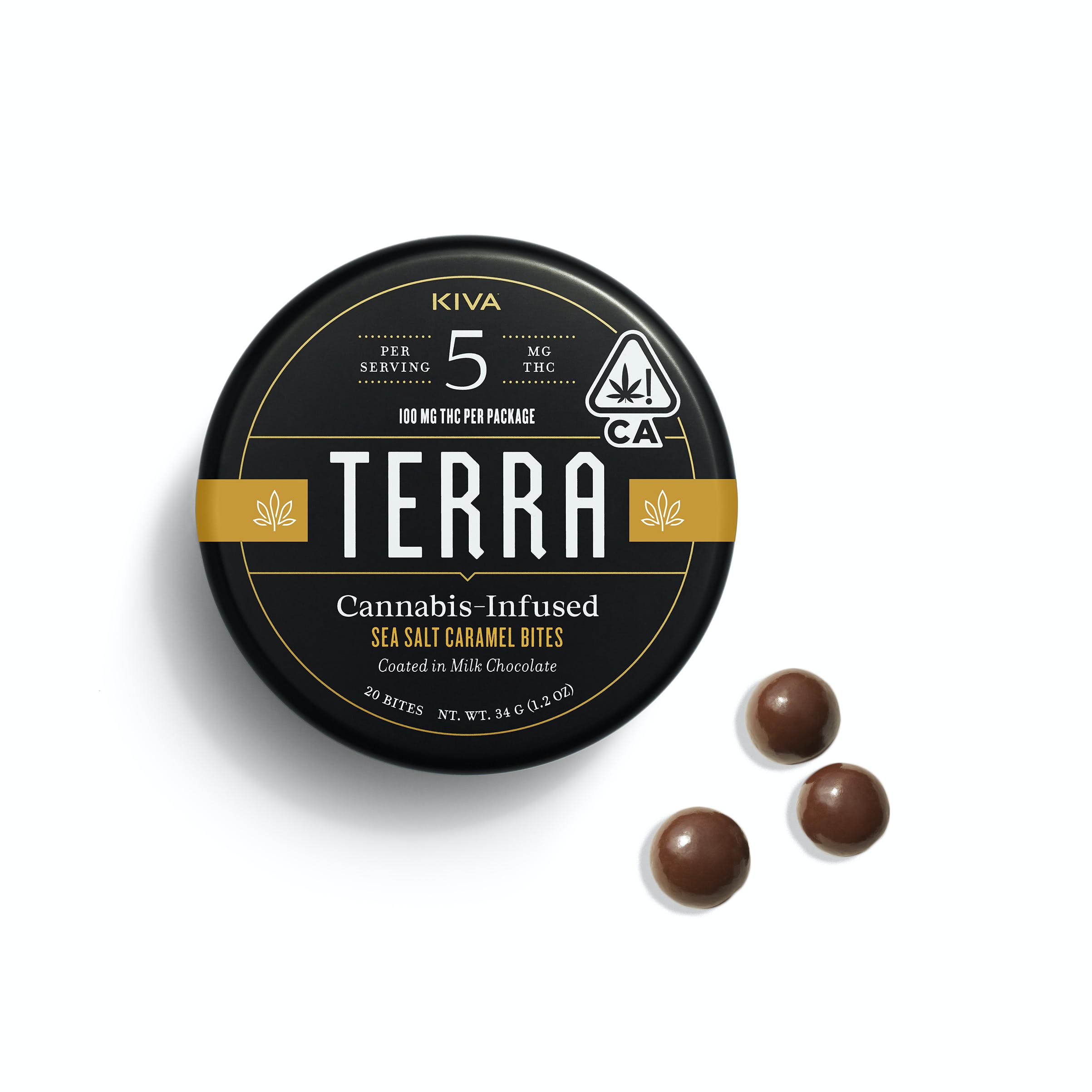 Photograph of product: SEA SALT CARAMEL BITES - 100MG
